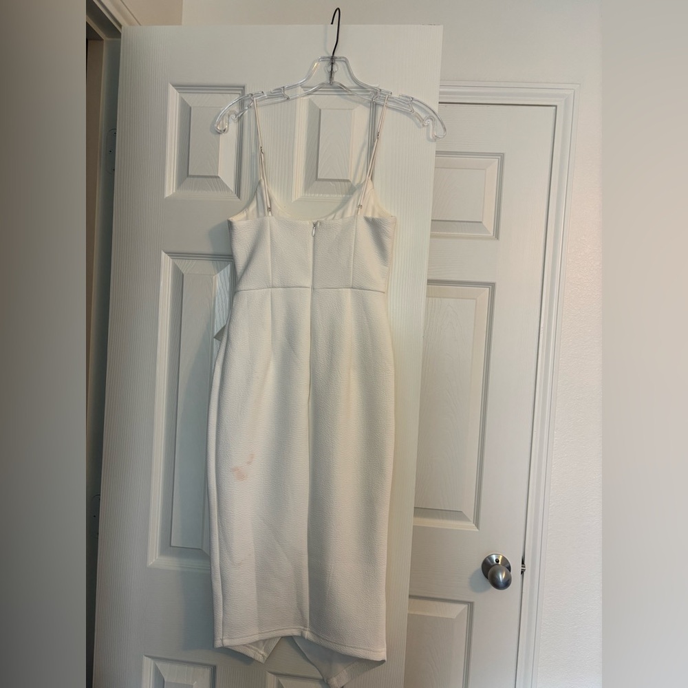 Selfie Leslie White Asymmetrical Ruffled Cocktail Dress - Picture 2 of 5